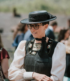 Erna Moosbrugger in der original Bregenzerwälder Tracht