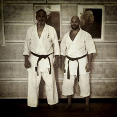 links: Sensei Risto Kiiskilä, 6. Dan DJKB-Instructor. rechts: Erol Alp