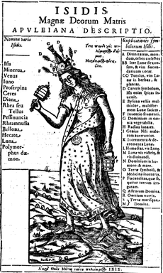 Isis según la descripción de Apuleyo. “Edipo Aegyptiacus”, 1652. Athanasius Kircher