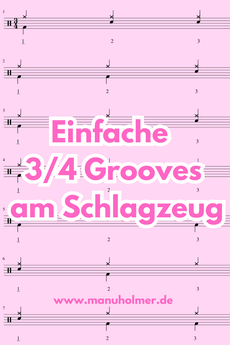 Schlagzeug Grooves 3/4 Noten PDF