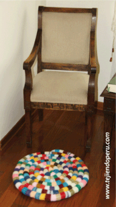 Cómo tejer una alfombra en espiral en dos agujas o palitos - knitted spiral rug