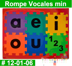 Rompe Vocales miniscula Rompe Cabezas Foamy Intquietoys