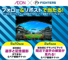 北海道無料招待 - 北海道日本ハム プレミアム体験 観戦チケット プレゼント