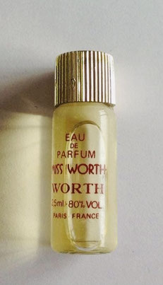 WORTH - MISS WORTH : MINIATURE TUBULAIRE EAU DE PARFUM 2,5 ML