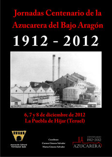 Portada libro "Jornadas Centenario de la Azucarera del Bajo Aragón"