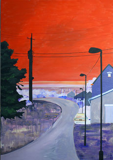 roter Himmel, 2008, Öl auf Leinwand, 240 x 170 cm