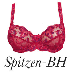 sexy roter Spitzen BH in großen Größen