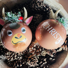 Druckatelier46 - Weihnachtskugeln personalisiert mit Namen Ziege
