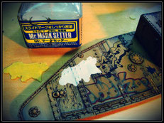 3rd.) Prepare the surface with a setting solution.
