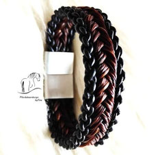 Pferdehaararmbänder mit Leder