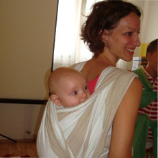 Foto Baby in Rückentrage