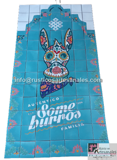 Bodegones y Murales de Talavera Personalizados replicamos tu diseño, ideas, logotipo todos pintado 100% a mano