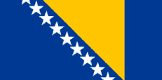 Flagge von Bosnien & Herzegowina / Zastava Bosne i Hercegovine