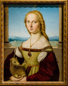 Raphael, Portrait of a Young Woman with Unicorn, c. 1505-06, Rome, Galleria Borghese.