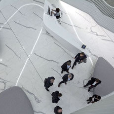 Solid surface reception desk