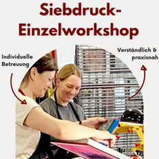 Einzelworkshop Siebdruck bei Julia Vogel in Ganderkesee.