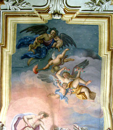 Gaspare Fumagalli e Pietro Martorana, affreschi nelle volte del palazzo Bongiorno, 1756/58, particolare (foto S. Farinella©)