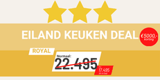 Goedkope bruine eilandkeuken vind je in onze outlet showroom