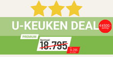 Goedkope premium U-keukens in onze outlet showroom