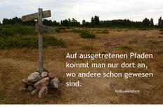 geh deinen weg und lauf nicht den anderen hinterher