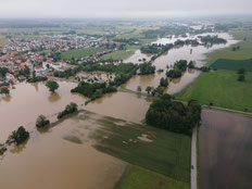 Glonntal bei Hochwasser 2024