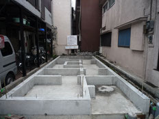 台東区 木造3階建て耐火建築物 基礎工事画像9