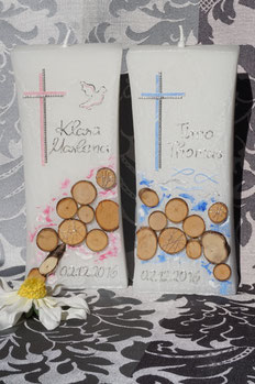 Taufkerze Holz, Taufkerze Lebensbaum, Kerze Taufe mit Lebensbaum, Taufe, Baby, Geschenk Taufe, Geschenk Geburt, Taufe Kirche, Christliche Taufe, Taufsymbole, Schutzengel, Taufkerze Österreich