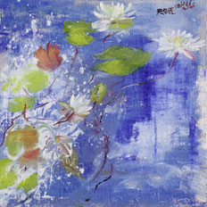 天空莲 SKY LOTUS 30X30CM 布面油画 OIL ON CANVAS 2025