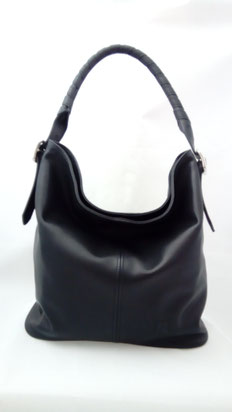 sac seau sac bourse en cuir noir fabriqué en France en trés petite série