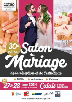 Salon du Mariage et de l'Esthétique à Calais - 27 et 28 Janvier 2024
