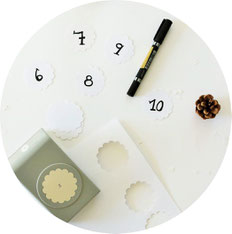 Bild: DIY Upcycling Adventskalender mit Kaffeefilter zum Aufhängen selber machen - Ideen und Schritt-für-Schritt Anleitung von Partystories.de // #Advent #Adventskalender #DIYadventskalender #Upcycling