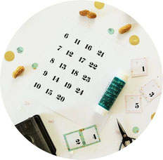 Bild: DIY Adventskalender samt Holzkiste selber machen - mit Freebie Bastelvorlage für Girlande und Adventskalenderzahlen von Partystories.de // #Advent #Adventskalender #DIYadventskalender #Adventskiste
