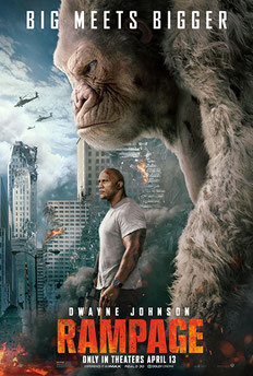 Rampage Big Meets Bigger Poster Dwayne Johnson Gorilla Action