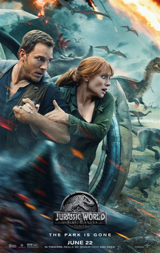 Jurassic World das gefallene Königreich Poster Christ Pratt Bryce Dallas Howard