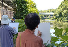 野外スケッチ講座の様子画像1