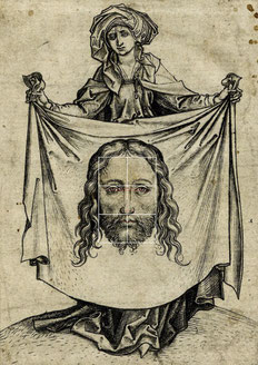 (12) Martin Schongauer, Santa Veronica con il velo, attorno al 1470-1482, xilografia, n. 1862,1011.203, British Museum / Londra