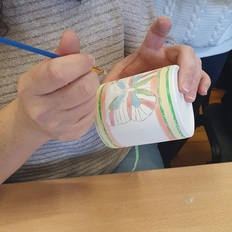 Atelier peinture sur céramique Pascale B.