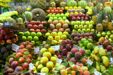 Obststand am Mercat de St. Josep