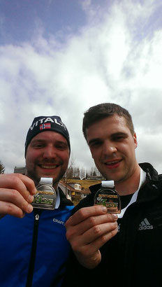 Peter und Alex beim Sonthofer Frühlingslauf