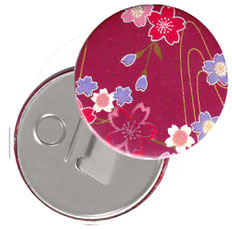 Flaschenöffner  Flaschenöffner-Rückseite mit Neodym-Magnet  59 mm  ,Blumenfeld pink rot rosa 