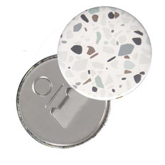 Flaschenöffner  Flaschenöffner-Rückseite mit Neodym-Magnet  59 mm  Florentiner Papier Terrazzo mit Golddruck