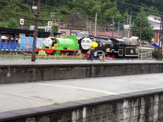 大きな駅で、確かトーマスは走るはず。