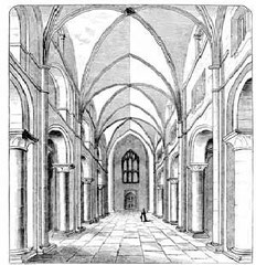 Artist's impression of the Norman monastery of Blyth in north Nottinghamshire
