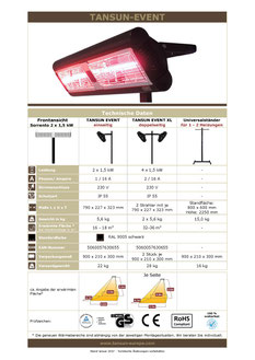 Datenblatt Infrarotheizung Event