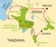 Lodgesafari Tanzania ab/bis Arusha