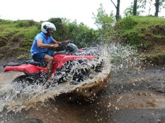 Adventure activities in Arenal Costa Rica including canyoning rafting ziplining and volcano views