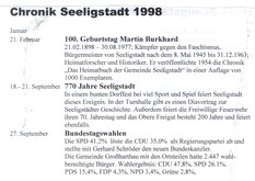 Bild: Seeligstadt Chronik 1998