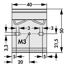 KL 35 L 3 40 ヒートシンク取り付けクリップ 35mmDINレール用