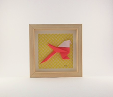 Cadre origami Mésange - Format 14x14cm - 25€
