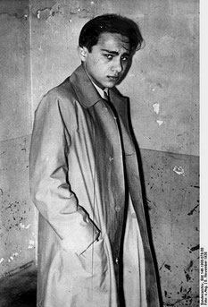 Herschel Grynszpan efter hans anholdelse i Paris